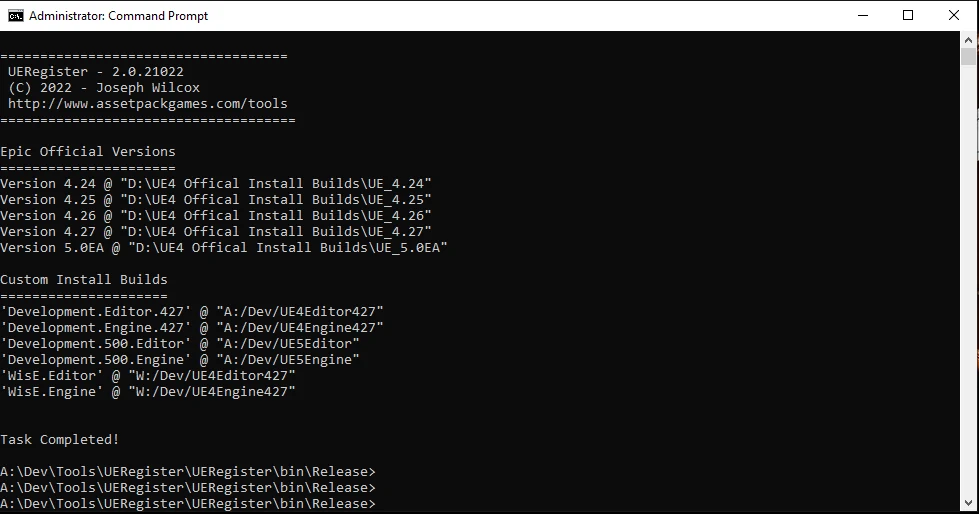 UnrealEngine Register interface